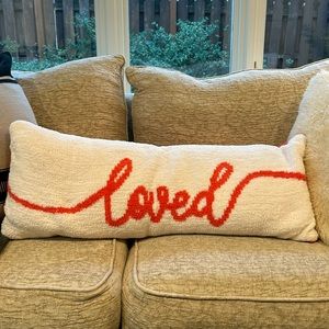 “Loved” pillow